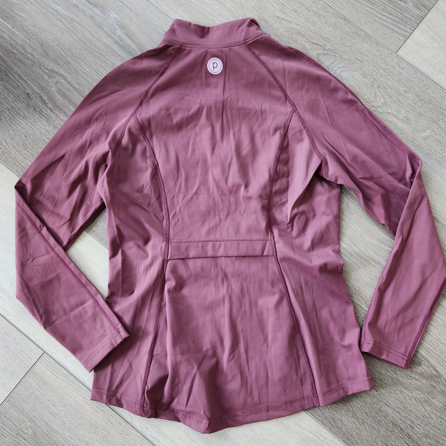 AVA Active Pure Barre Zip Front Jacket - Wine