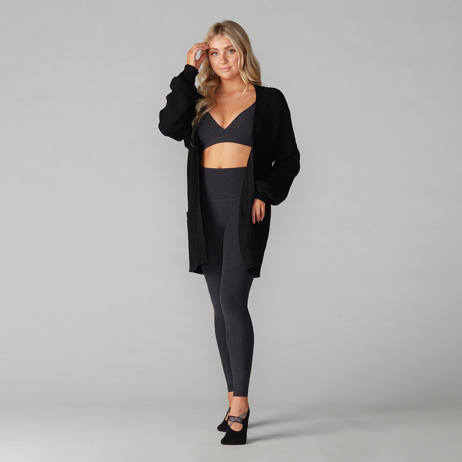 Tavi Alpine Long Cardigan Sweater- Black