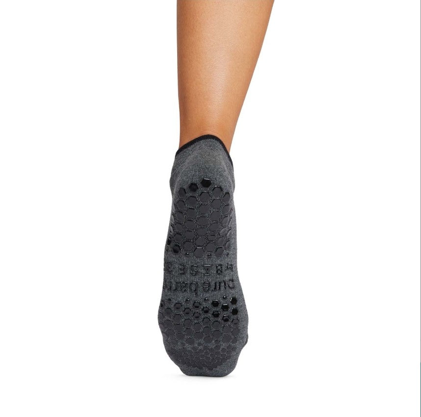 Pure Barre Charcoal and Black Sticky Socks