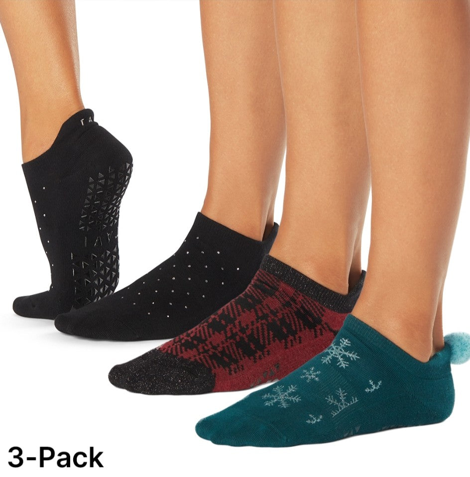 Tavi Festive Holiday 3 pack Sticky Socks – Pure Barre Bethesda