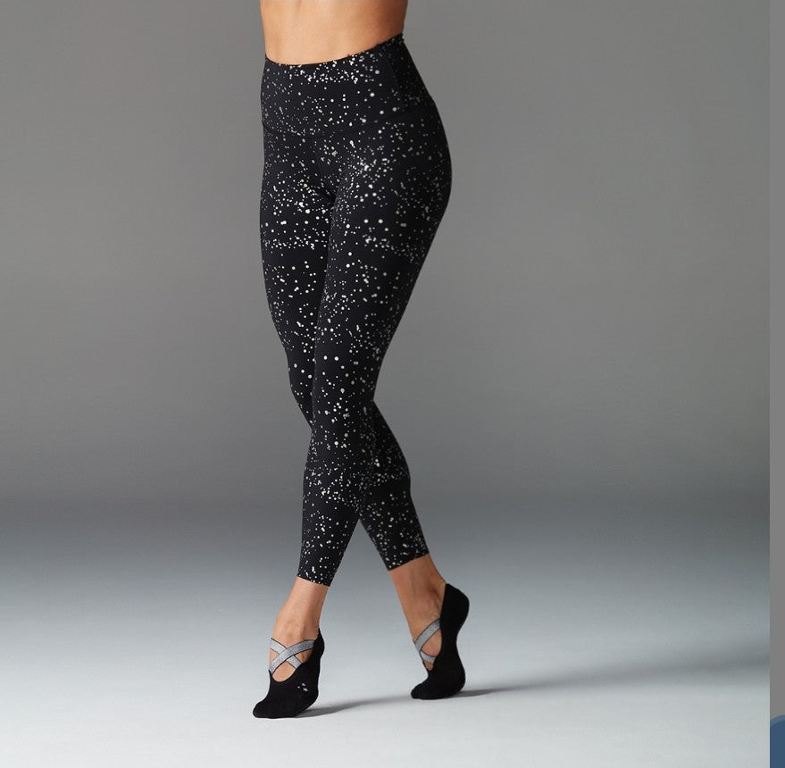 Tavi High Waisted 7/8 Tight - Ebony Glimmer