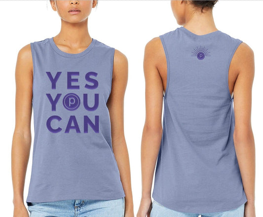 Pure Barre Yes You Can Tank- Lavender Blue