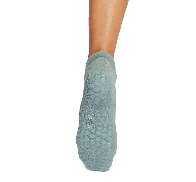 Pure Barre Holiday Green Trees Sticky Socks