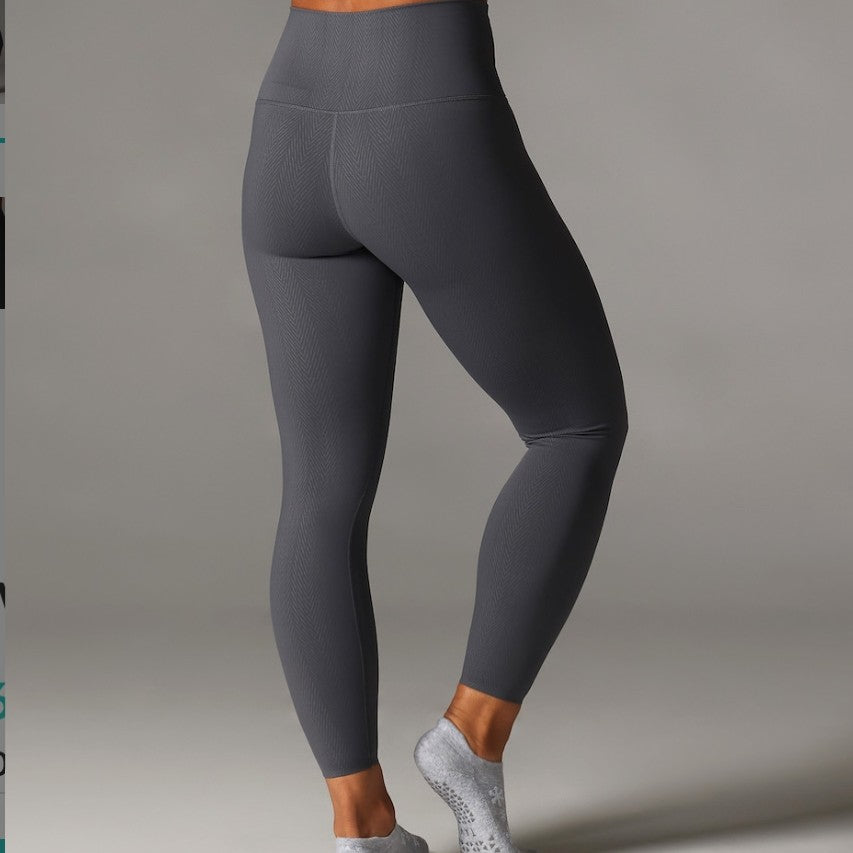 Tavi High Waisted Leggings- Gray Herringbone