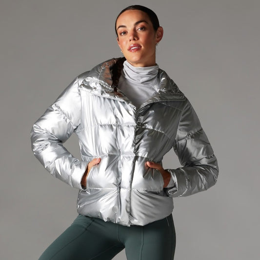 Tavi Winterly Puffer Jacket- Silver