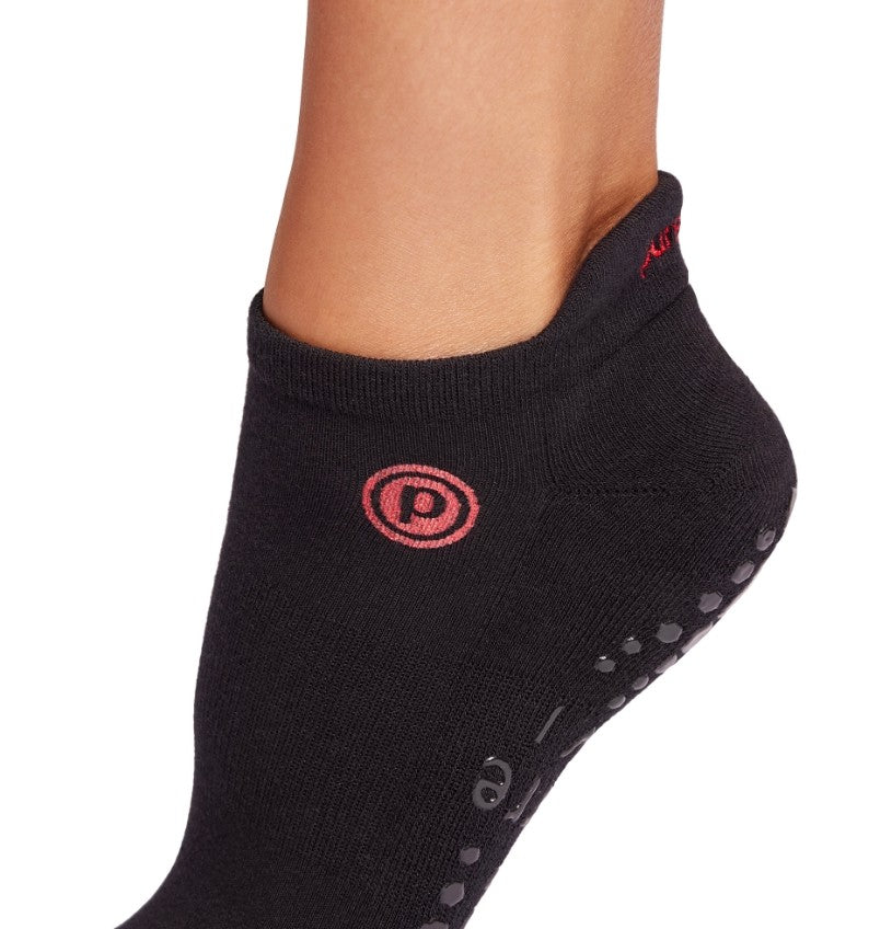 Pure Barre Metallic Red Mini Circle P Sticky Socks