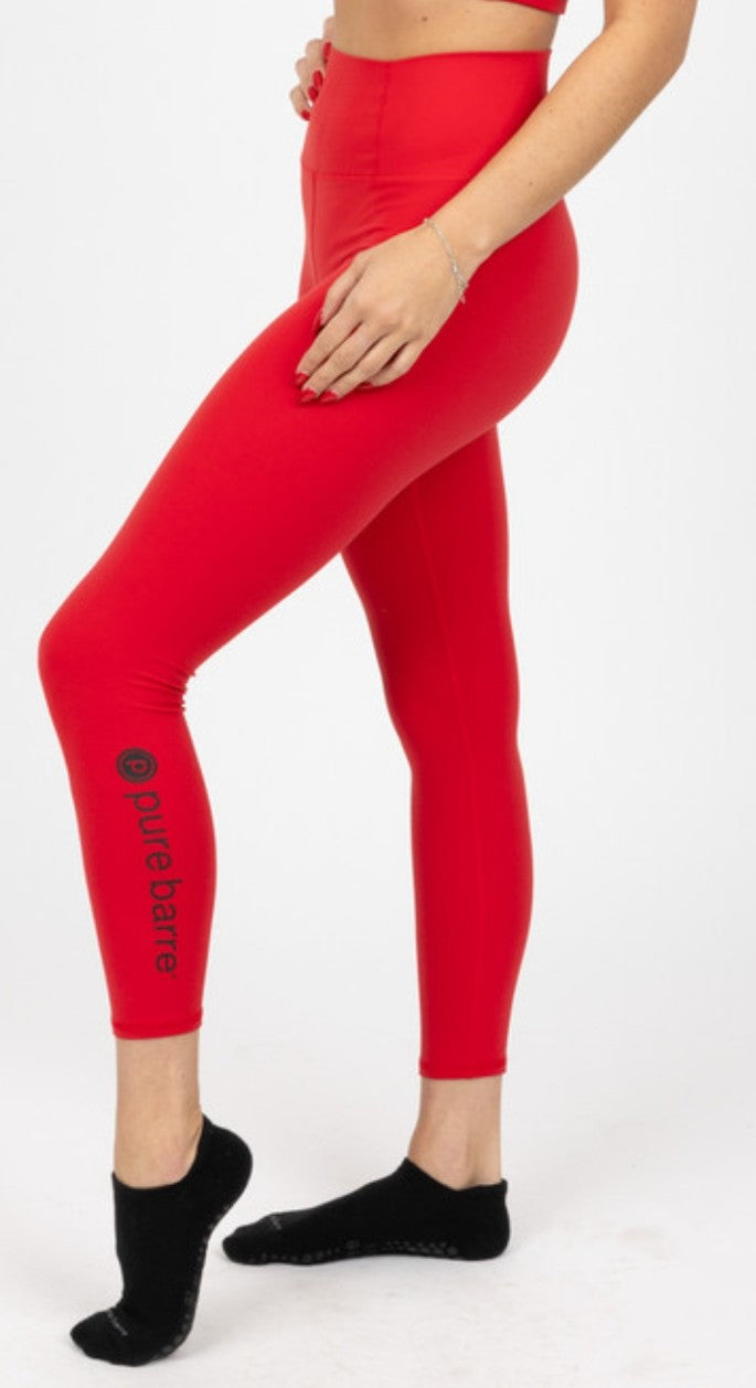 Free People Pure Barre Never Better Leggings- Red