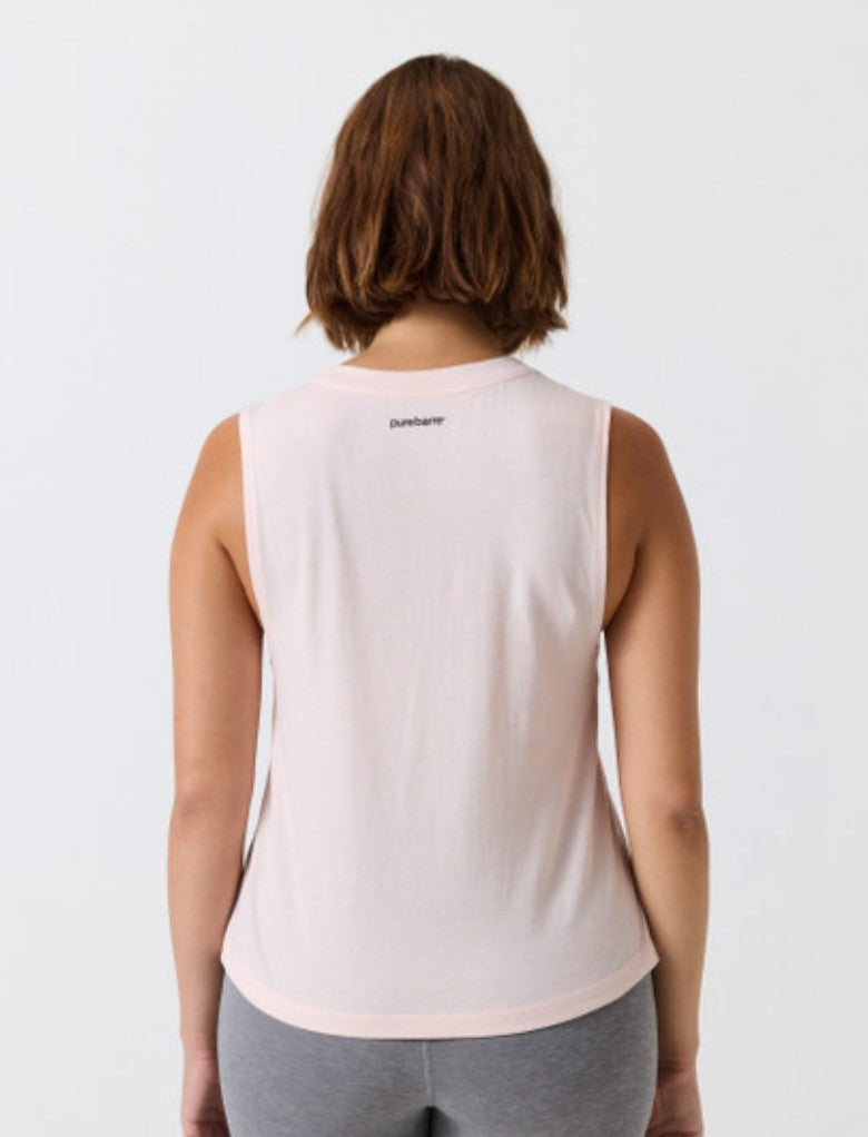 Pure Barre Smiley High Lo Tank- Blush