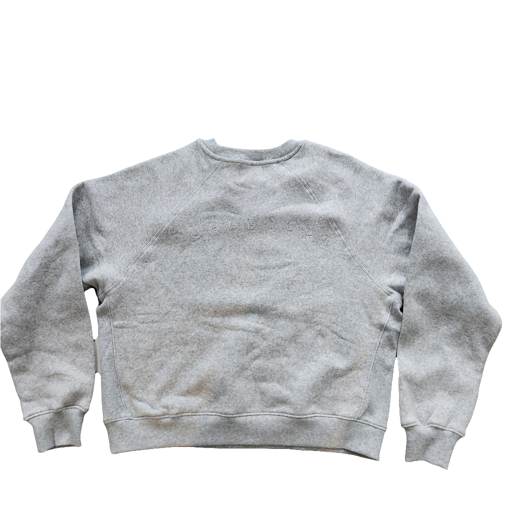 Pure Barre Cozy Crewneck Sweatshirt- Lt. Gray