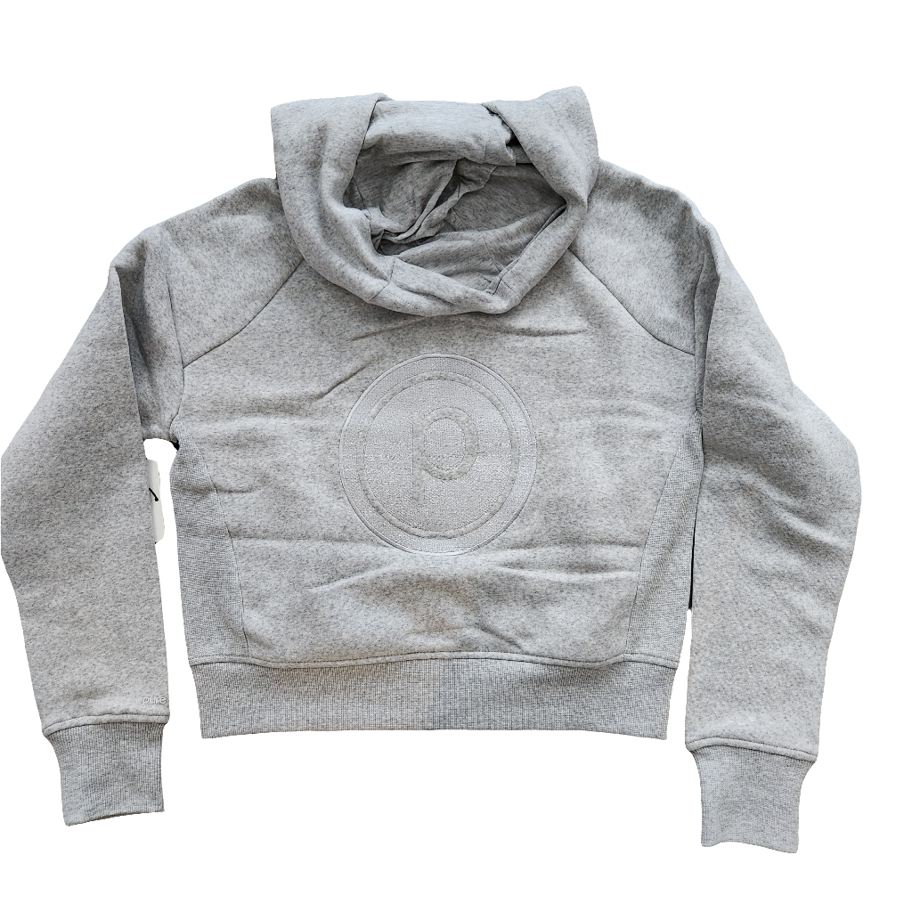 RESTOCKED- Pure Barre Cozy Zip Front Hoodie- Lt. Gray