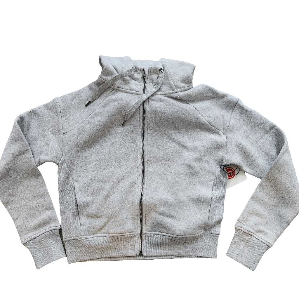 RESTOCKED- Pure Barre Cozy Zip Front Hoodie- Lt. Gray