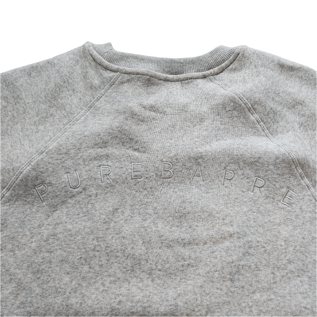 Pure Barre Cozy Crewneck Sweatshirt- Lt. Gray