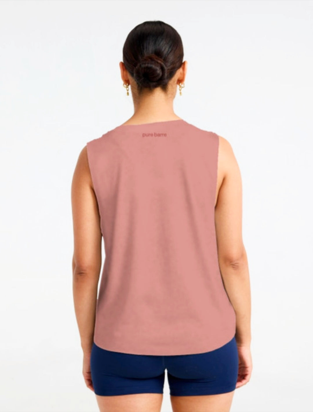 Pure Barre Valentine's High Lo LOVE Muscle Tank- Mauve