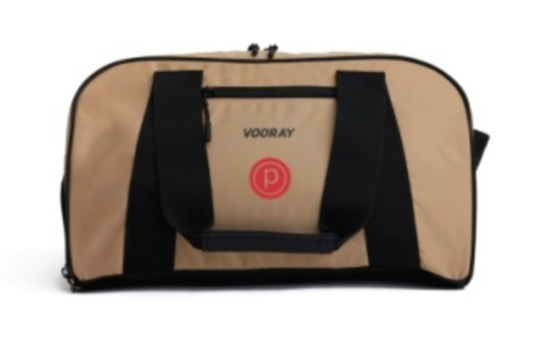 ONE LEFT- Vooray Pure Barre Burner Gym Duffel - Camel