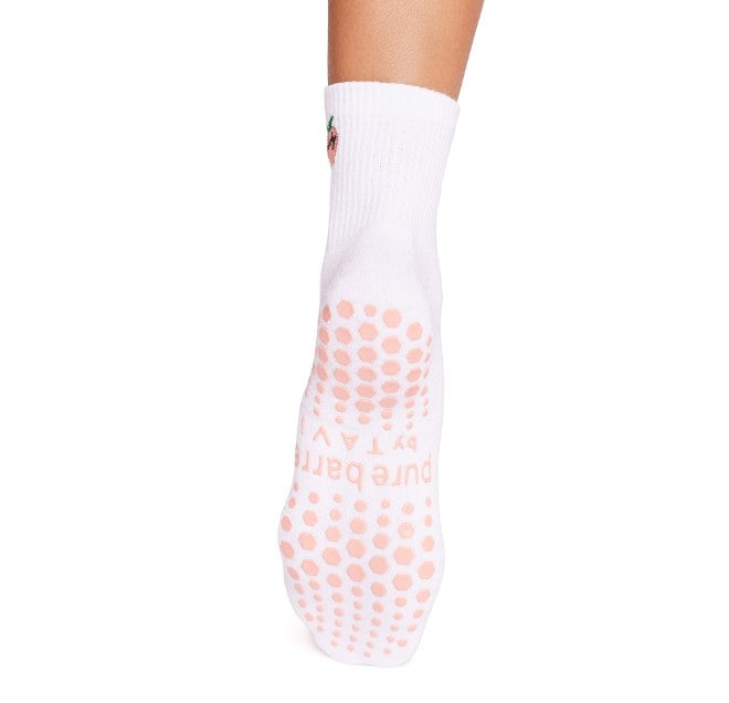 Pure Barre Peachy Low Crew Sticky Socks