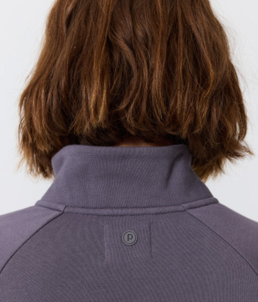 Pure Barre Iridescent Half Zip Pullover- Nightshade