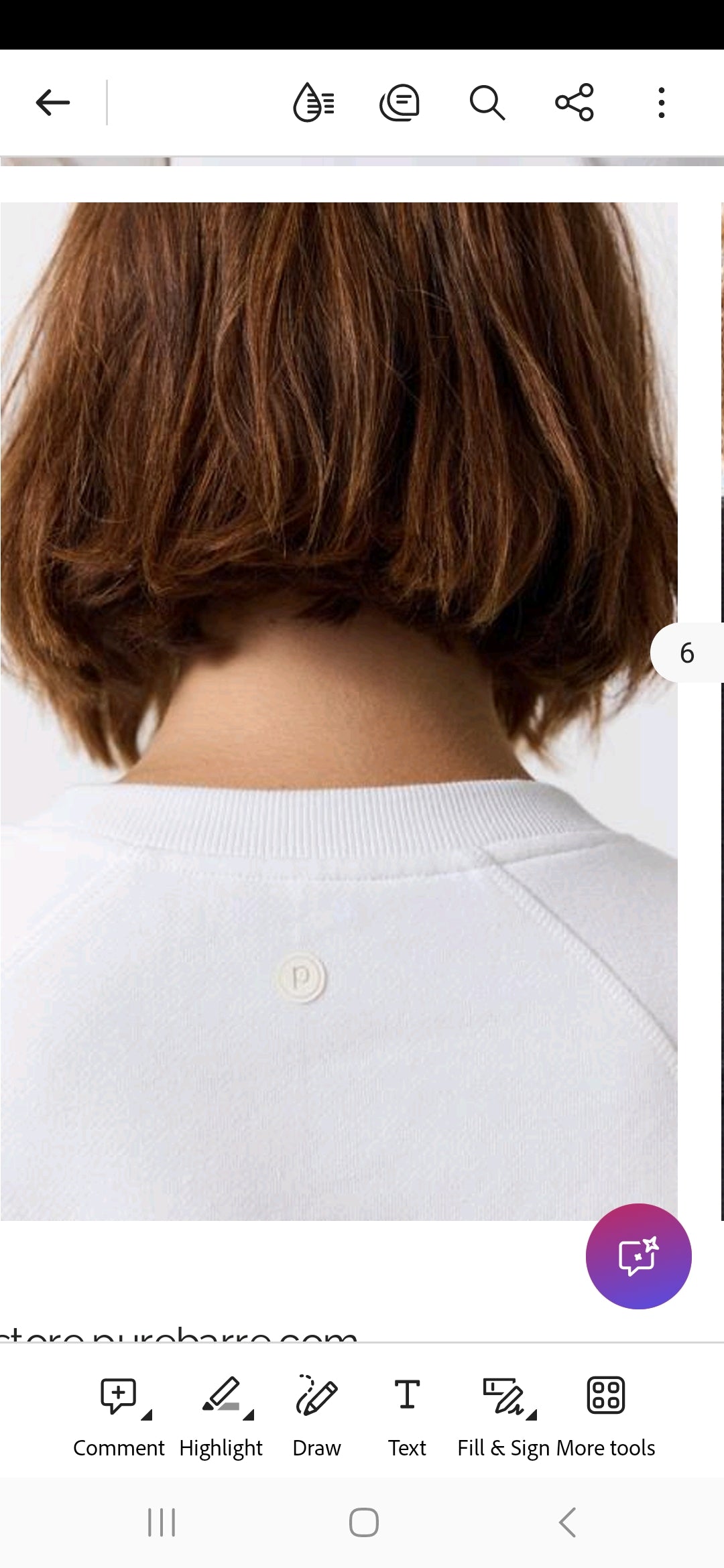 Pure Barre Embossed Crewneck- Ivory