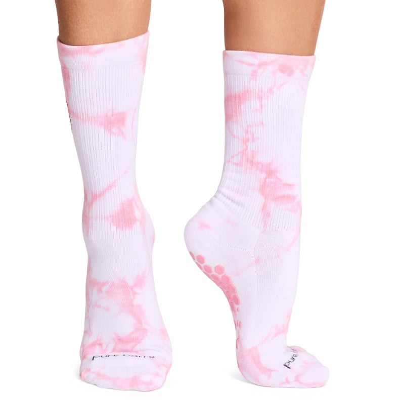 Pure Barre Rainbow Smiles Crew Sticky Socks
