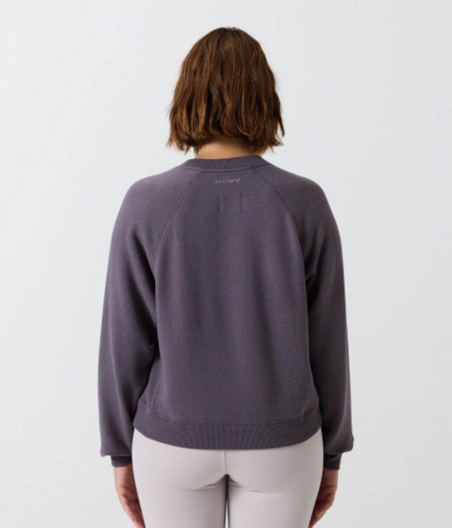 Pure Barre Iridescent Circle P Cozy Crewneck- Nightshade