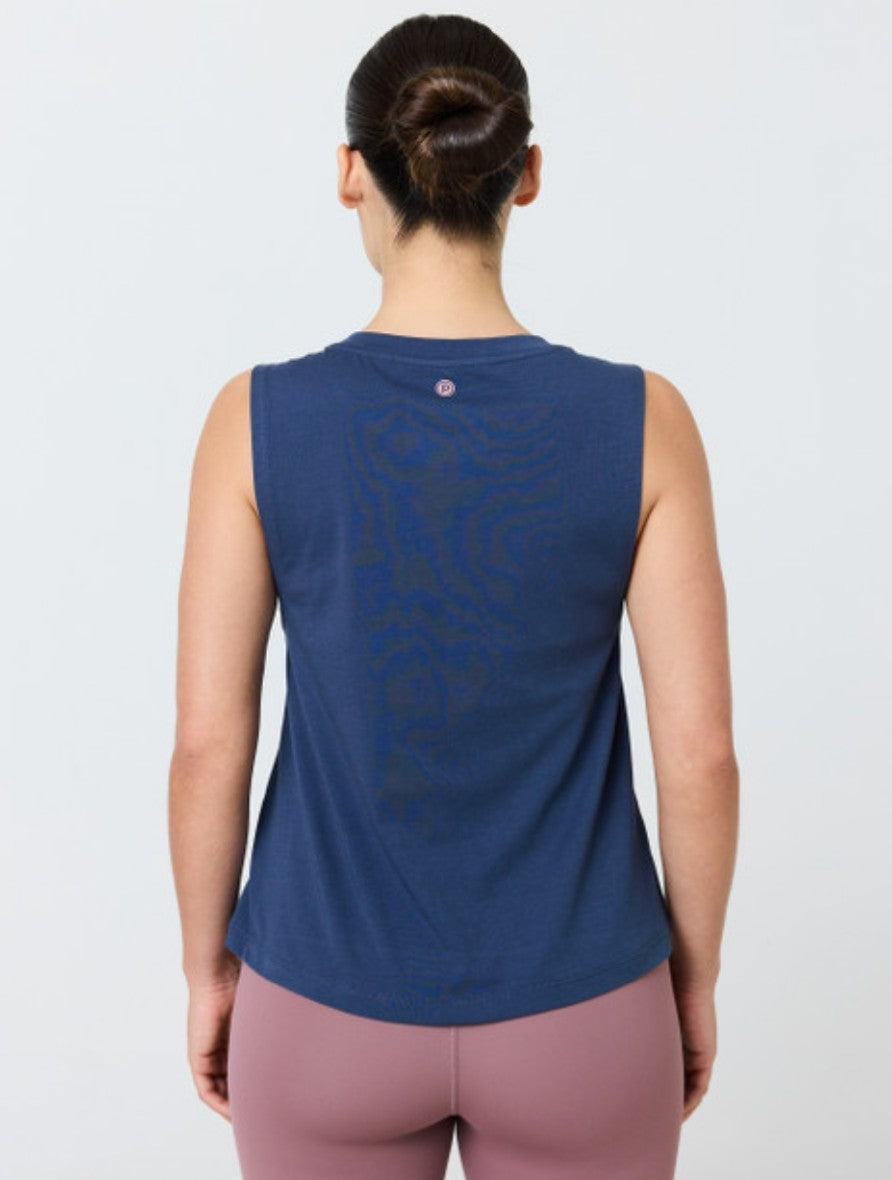Pure Barre High Low Tank- Indigo