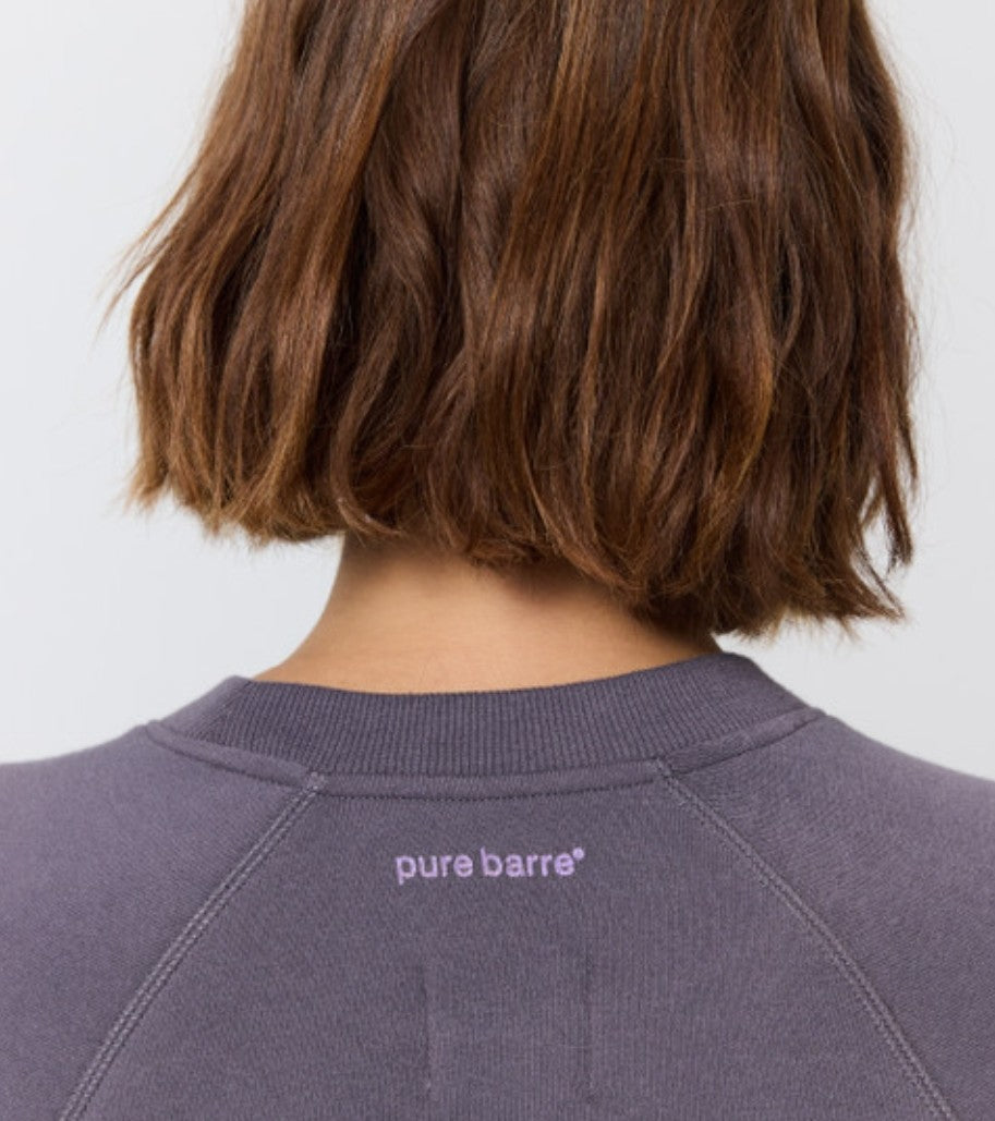 Pure Barre Iridescent Circle P Cozy Crewneck- Nightshade