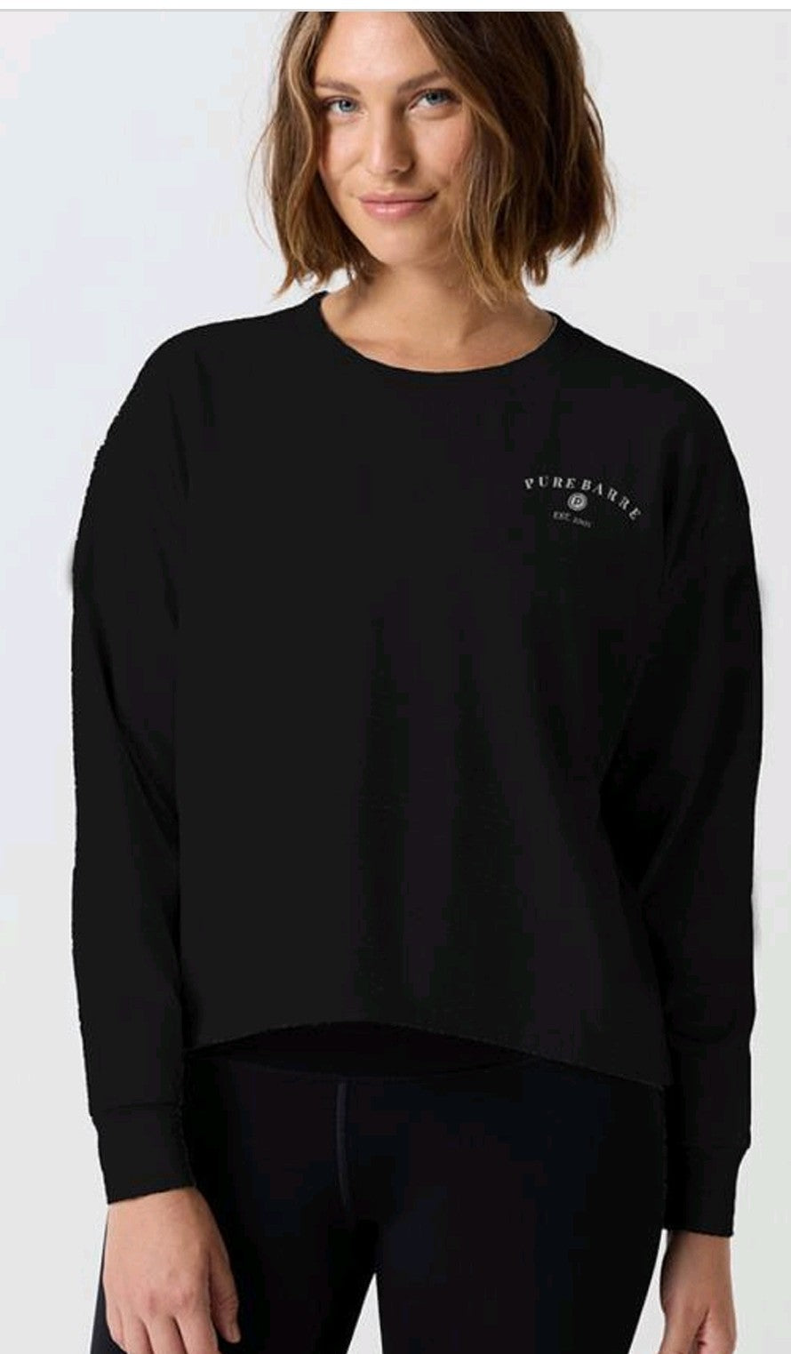 Pure Barre Pure Long Sleeve Tee- Black