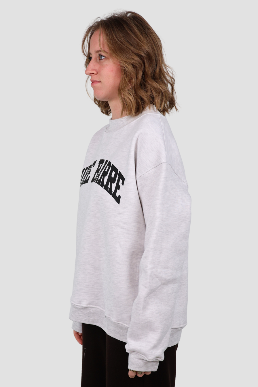 Pure Barre Macy Mock Neck Varsity Sweatshirt- Gray