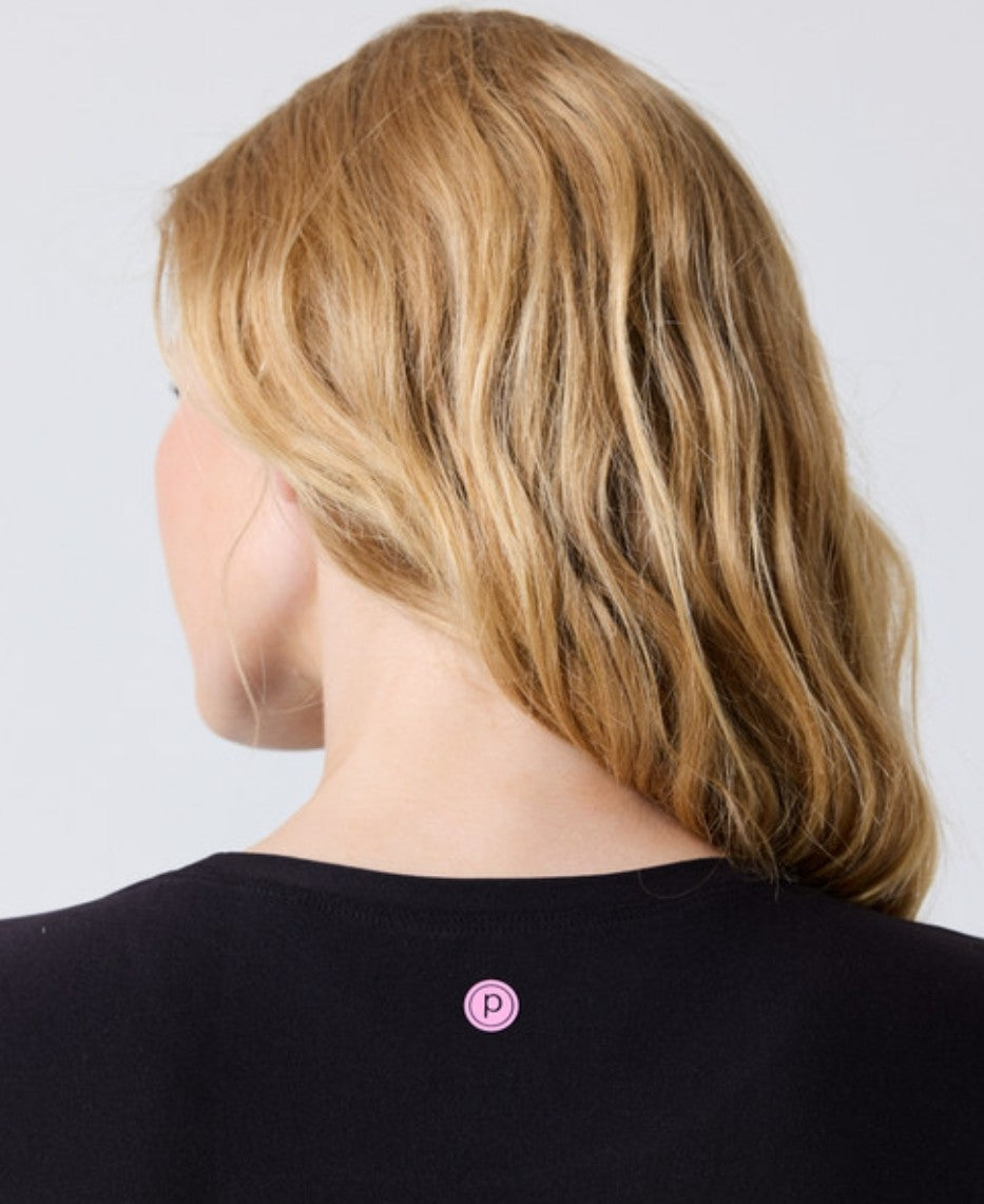 Pure Barre Cropped Tee-Black