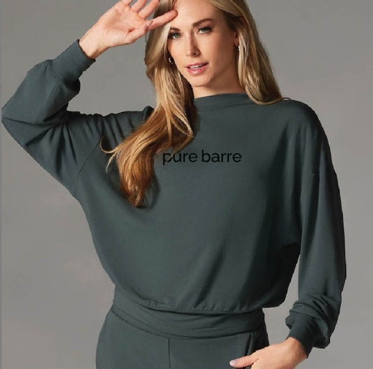 Tavi Pure Barre Slope Crew Sweatshirt- Urban