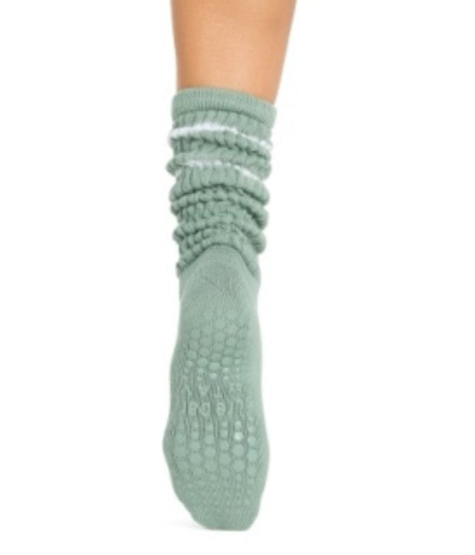 Pure Barre Jade Tie Dye Sticky Crew Socks