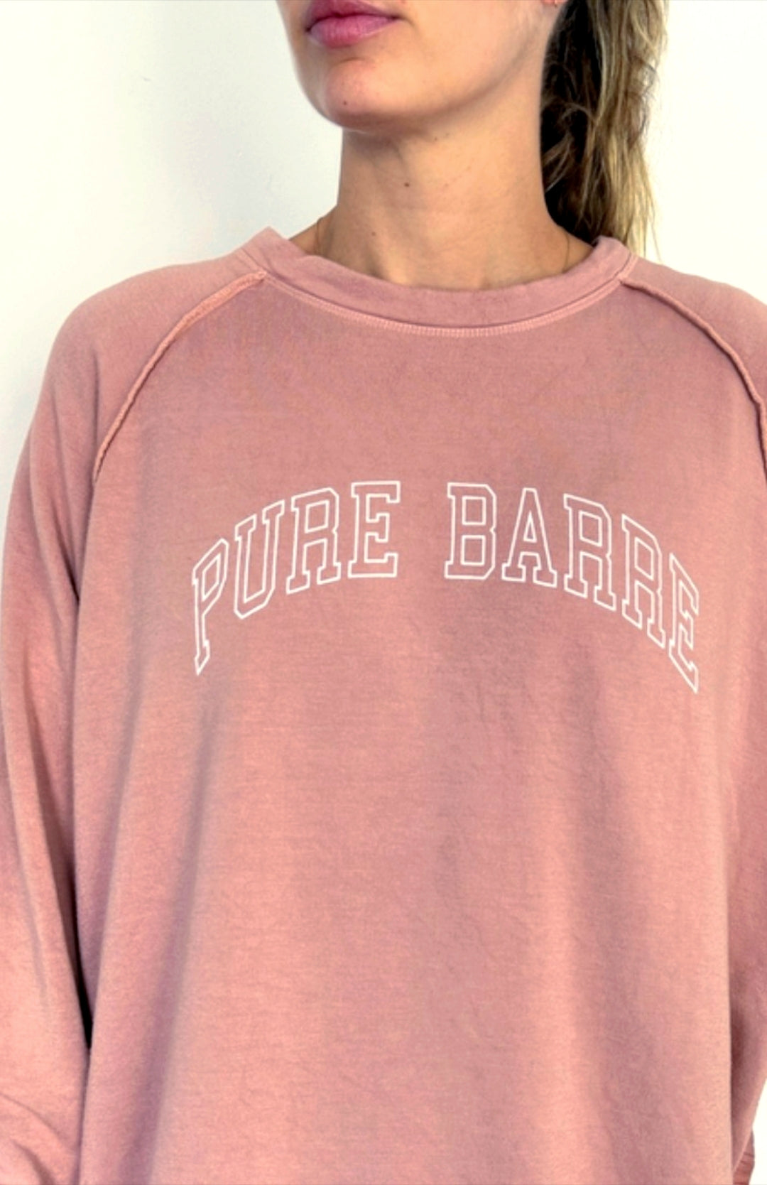 Good hYOUman Pure Barre Mary Beth Sweatshirt- Pink