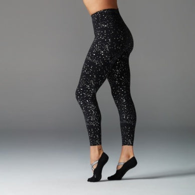 Tavi High Waisted 7/8 Tight - Ebony Glimmer