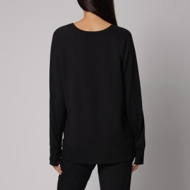 Tavi Pure Barre Cozy Sweatshirt with Pockets -Ebony