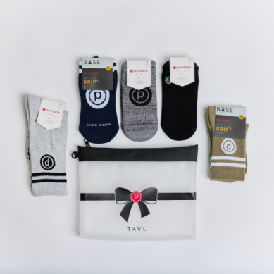 Pure Barre, Accessories, Pure Barre Whens Happy Hour Grip Socks