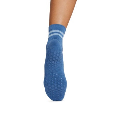 Pure Barre Antique Blue Crew Sticky Socks