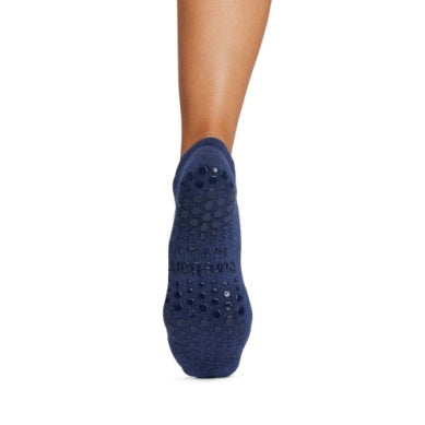 Pure Barre Deep Blue Dots Sticky Socks