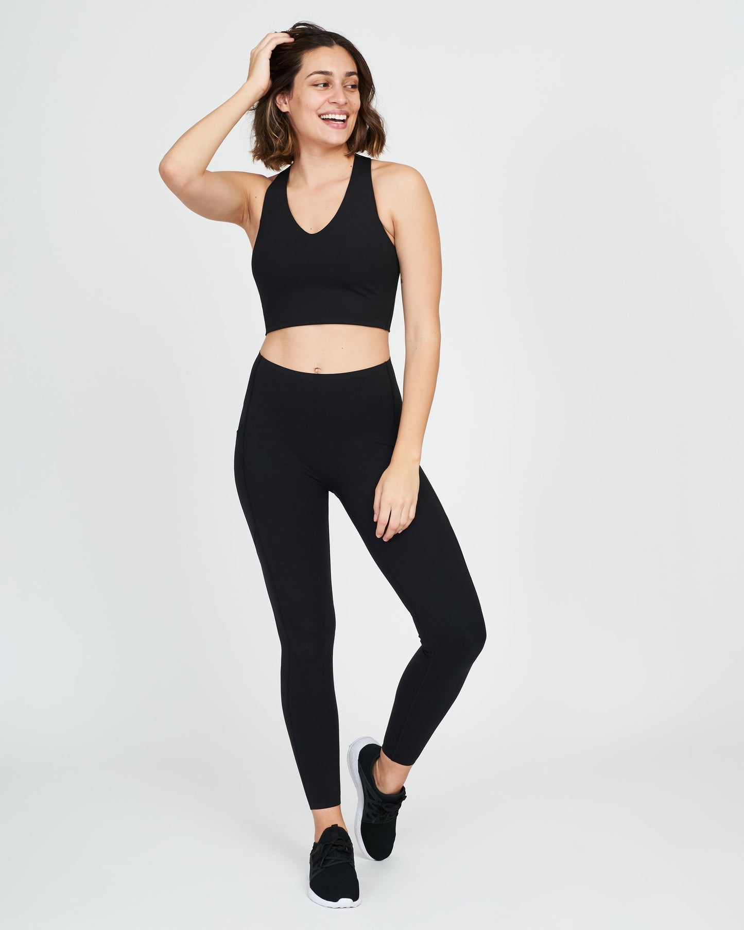 Spanx Longline Medium Impact Sports Bra - Black
