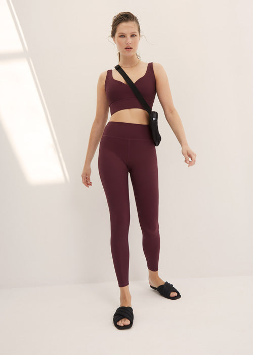 Body Language Hailey Ribbed Legging - Cherry