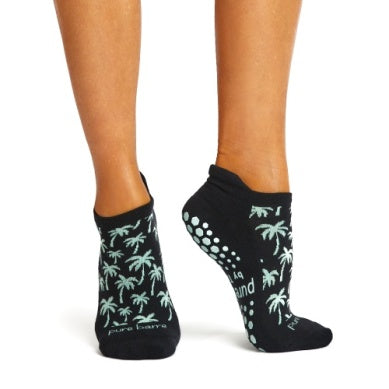 Pure Barre Mint Palm Sticky Socks