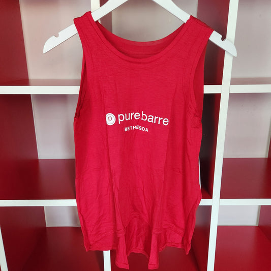 Emily Hsu Bethesda High Low Location Tank- Red