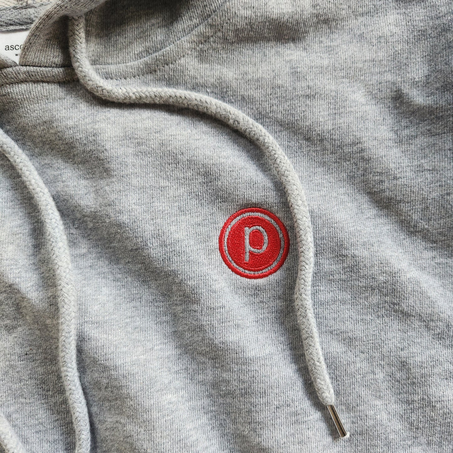 Only one! Pure Barre Embroidered Cropped Gray Hoodie