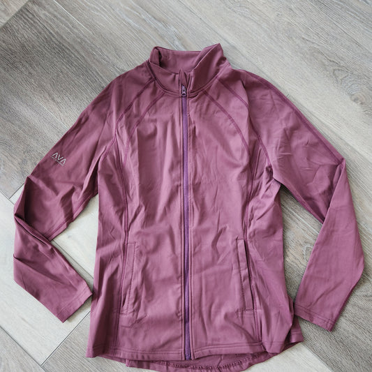 AVA Active Pure Barre Zip Front Jacket - Wine