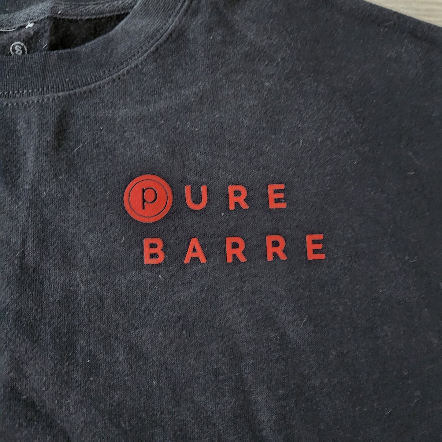 ONLY ONE- Pure Barre Cropped Sweatshirt- Black