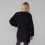 Tavi Alpine Long Cardigan Sweater- Black