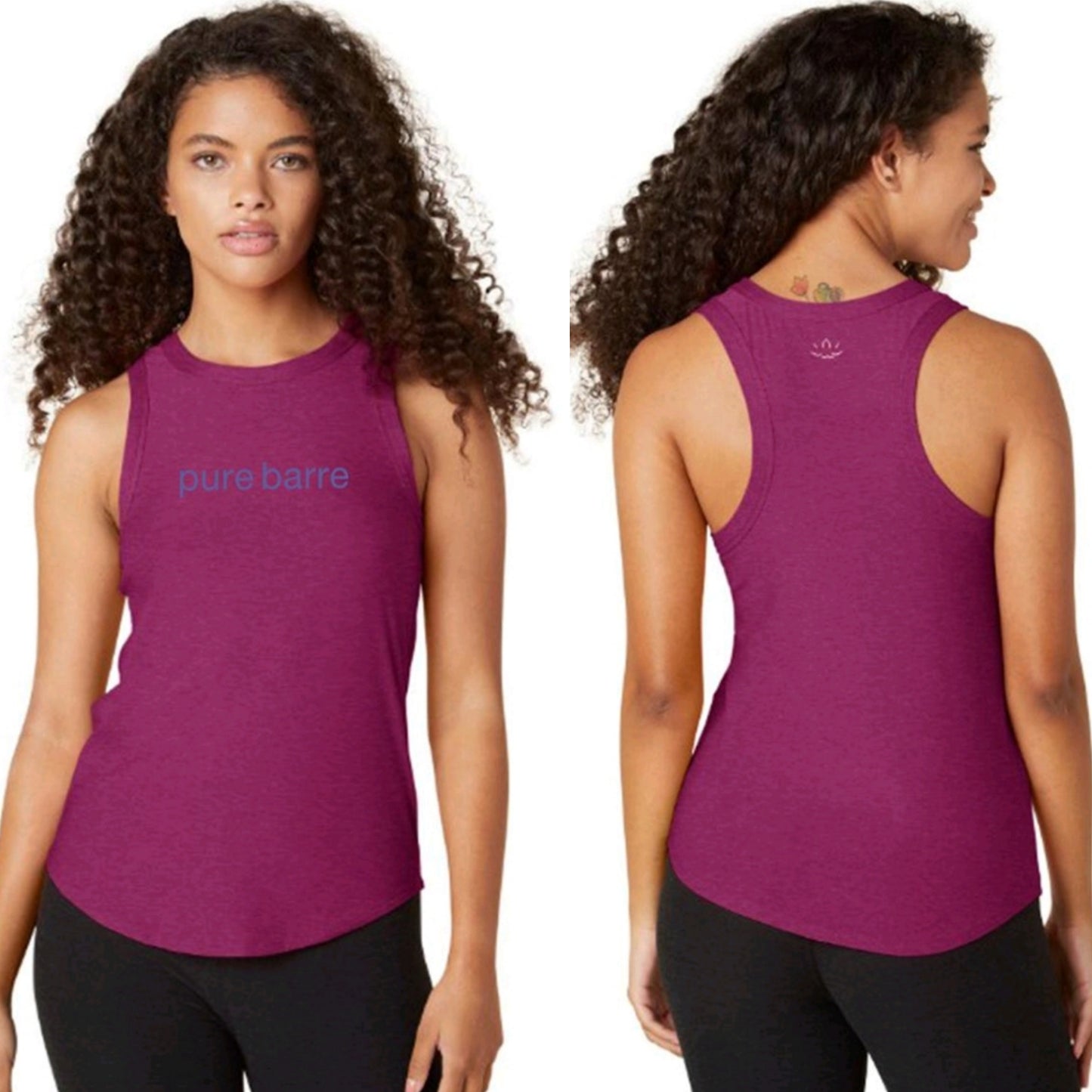 Beyond Yoga Pure Barre Featherweight Keep It Moving Tank- Magenta