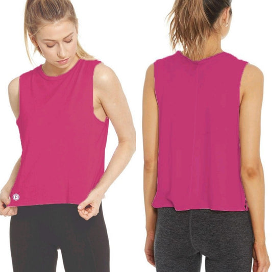 Good hYOUman Lili PB logo tank- Fuschia