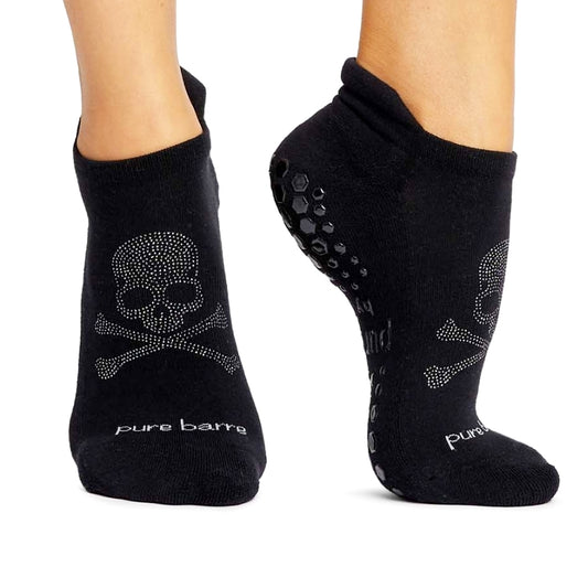 Pure Barre Scary Skull Sticky Socks