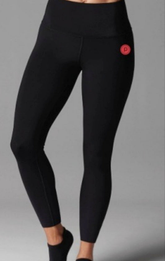 Tavi Pure Barre Circle P High Waisted Tights- Ebony