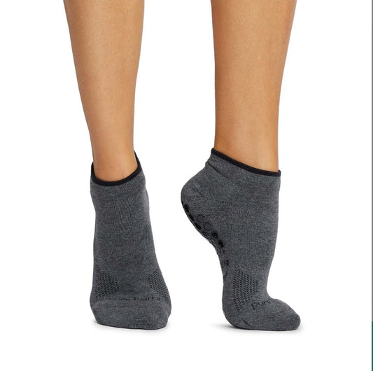 Pure Barre Charcoal and Black Sticky Socks