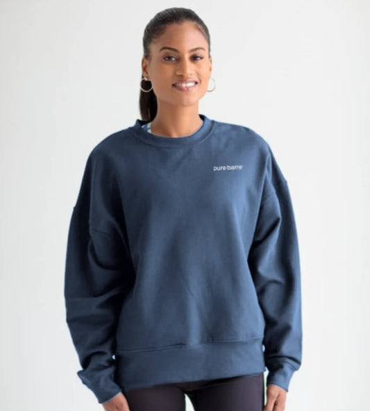 RESTOCKED- Pure Barre Harper Sweatshirt- Denim